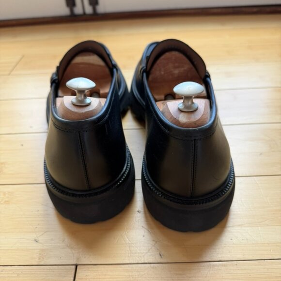 Ferragamo Gancini Loafer in Calfskin Leather, Black, Size 13 - Picture 3 of 6